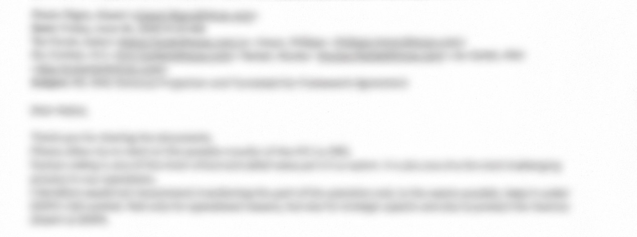 26 June 2020 — Gianni Nigro. Subject: RE: DNS Revenue Projection and Termsheet for Framework Agreement. Permanently blurred email preview from page 9 of the analysis file.